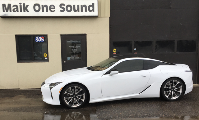 Lexus 2018 LC500 with professional window tint in North Bay
